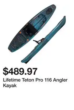 Dick's Sporting Goods Lifetime Teton Pro 116 Angler Kayak offer