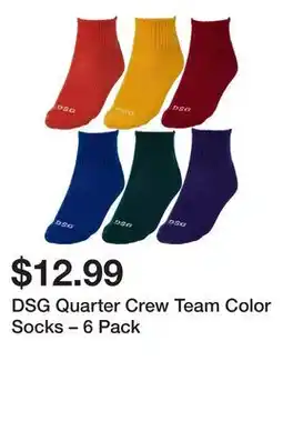 Dick's Sporting Goods DSG Quarter Crew Team Color Socks – offer
