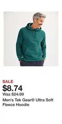 Kohl's Men's Tek Gear Ultra Soft Fleece Hoodie offer