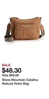 Kohl's Stone Mountain Catalina Nubuck Hobo Bag offer