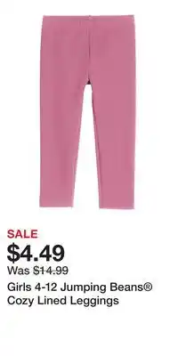 Kohl's Girls 4-12 Jumping Beans Cozy Lined Leggings offer