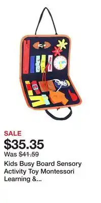 Kohl's Kids Busy Board Sensory Activity Toy Montessori Learning & Educational Gift for Ages 1-6 offer