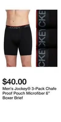 Kohl's Men's Jockey 3-Pack Chafe Proof Pouch Microfiber 6 Boxer Brief offer