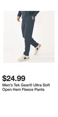 Kohl's Men's Tek Gear Ultra Soft Open Hem Fleece Pants offer