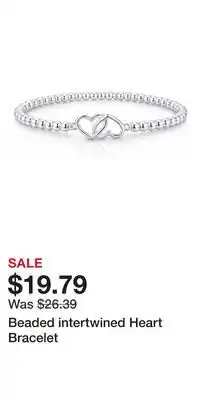 Kohl's Beaded intertwined Heart Bracelet offer