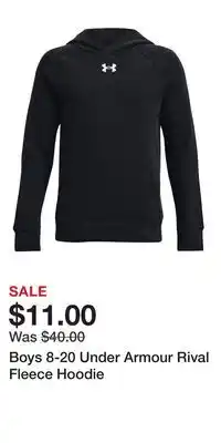 Kohl's Boys 8-20 Under Armour Rival Fleece Hoodie offer