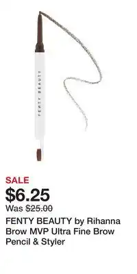 Kohl's FENTY BEAUTY by Rihanna Brow MVP Ultra Fine Brow Pencil & Styler offer