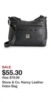 Kohl's Stone & Co. Nancy Leather Hobo Bag offer