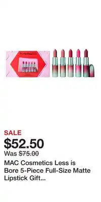 Nordstrom MAC Cosmetics Less is Bore 5-Piece Full-Size Matte Lipstick Gift Set (Limited Edition) $125 Value offer