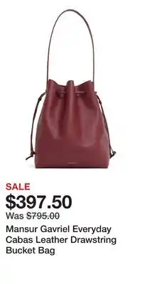 Nordstrom Mansur Gavriel Everyday Cabas Leather Drawstring Bucket Bag offer