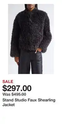 Nordstrom Stand Studio Faux Shearling Jacket offer