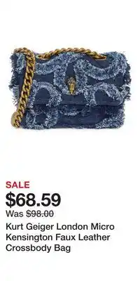 Nordstrom Kurt Geiger London Micro Kensington Faux Leather Crossbody Bag offer