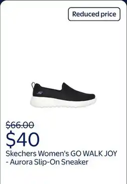 Walmart Skechers Women's GO WALK JOY - Aurora Slip-On Sneaker, Wide Width Available offer