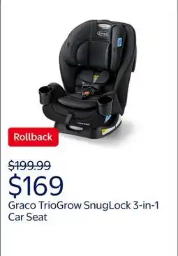 Walmart Graco TrioGrow SnugLock 3-in-1 Car Seat, Warren, Black offer