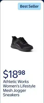 Walmart Athletic Works Women's Lifestyle Mesh Jogger Sneakers, Wide Width Available offer