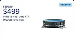 Walmart Intex 14' x 48 Ultra XTR Round Frame Above Ground Swimming Pool with Sand Filter Pump offer