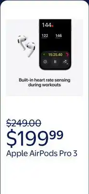 Walmart Apple AirPods Pro 3 offer