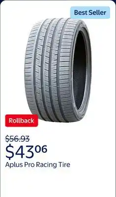 Walmart Aplus Pro Racing 205/55R16 91V Racing Tire offer
