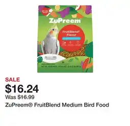 Petsmart ZuPreem FruitBlend Medium Bird Food offer