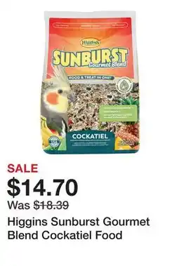 Petsmart Higgins Sunburst Gourmet Blend Cockatiel Food offer