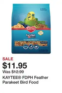Petsmart KAYTEE FDPH Feather Parakeet Bird Food offer