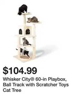 Petsmart Whisker City 60-in Playbox, Ball Track with Scratcher Toys Cat Tree offer