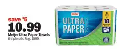 Meijer Meijer Ultra Paper Towels offer
