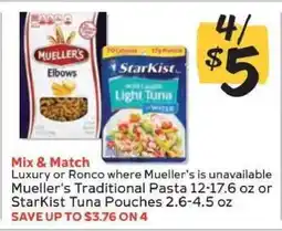 Winn Dixie Mueller's Traditional Pasta or StarKist Tuna Pouches offer