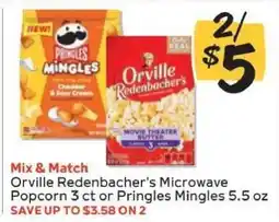 Winn Dixie Orville Redenbacher's Microwave Popcorn 3 ct or Pringles Mingles 5.5 oz offer