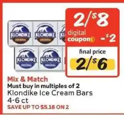 Winn Dixie Klondike Ice Cream Bars offer