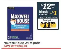 Winn Dixie Maxwell House 24 ct pods offer