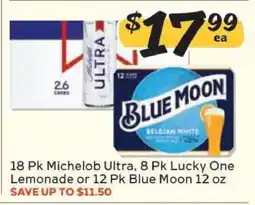 Winn Dixie Michelob Ultra, Lucky One Lemonade, Blue Moon offer