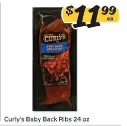 Winn Dixie Curly's Baby Back Ribs offer