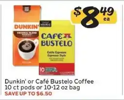 Winn Dixie Dunkin' or Café Bustelo Coffee offer