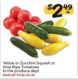 Winn Dixie Yellow or Zucchini Squash or Vine Ripe Tomatoes offer
