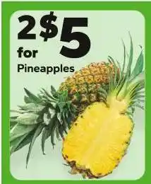 Save a Lot Pineapples offer