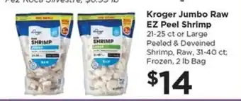 Food 4 Less Kroger Jumbo Raw EZ Peel Shrimp offer