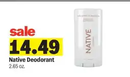 Meijer Native Deodorant offer