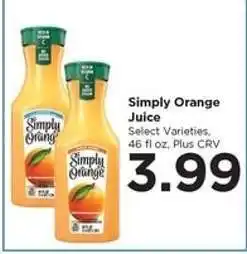 Food 4 Less Simply Orange Juice offer