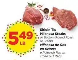 Food 4 Less Sirloin Tip Milanesa Steaks offer