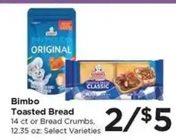 Food 4 Less Bimbo Toasted Bread offer