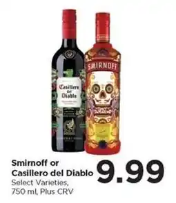 Food 4 Less Smirnoff or Casillero del Diablo offer