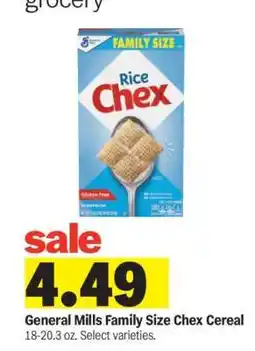 Meijer General Mills Family Size Chex Cereal offer
