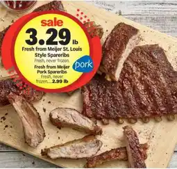Meijer Fresh from Meijer St. Louis Style Spareribs offer