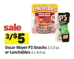 Meijer Oscar Mayer P3 Snacks or Lunchables offer