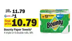 Meijer Bounty Paper Towels offer
