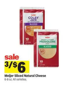 Meijer Meijer Sliced Natural Cheese offer