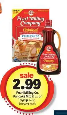 Meijer Pearl Milling Co. Pancake Mix or Syrup offer