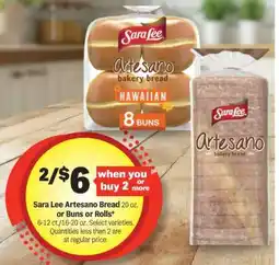 Meijer Sara Lee Artesano Bread offer