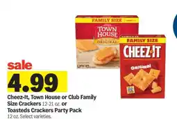 Meijer Cheez-It, Town House, or Club Family Size Crackers offer